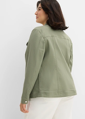 Veste en jean, Couleur: olive