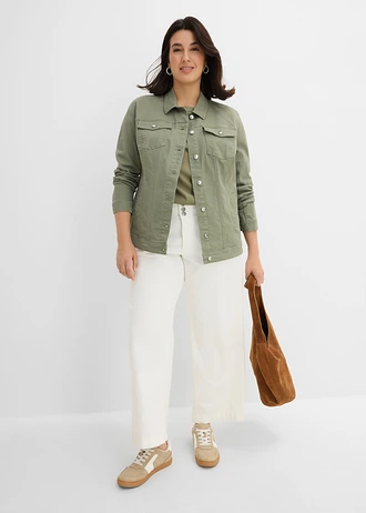 Veste en jean, Couleur: olive
