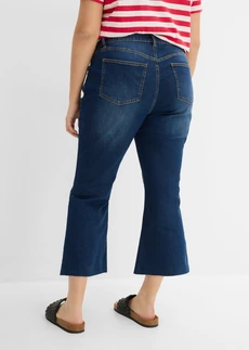 Bootcut jeans high waist, cropped, Kleur: blauw denim used