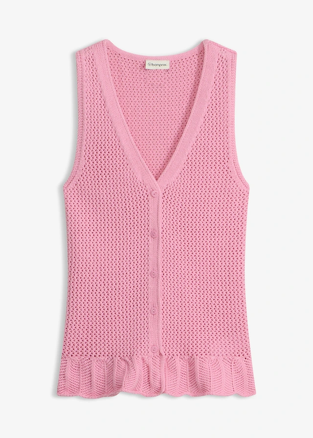 Gilet sans manches en maille
