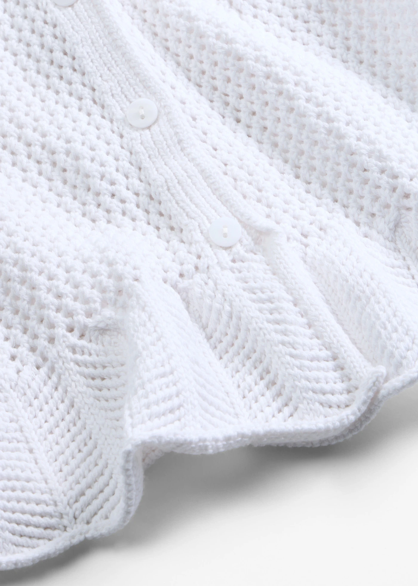 Gebreid vest van katoen • wit • bonprix online shop