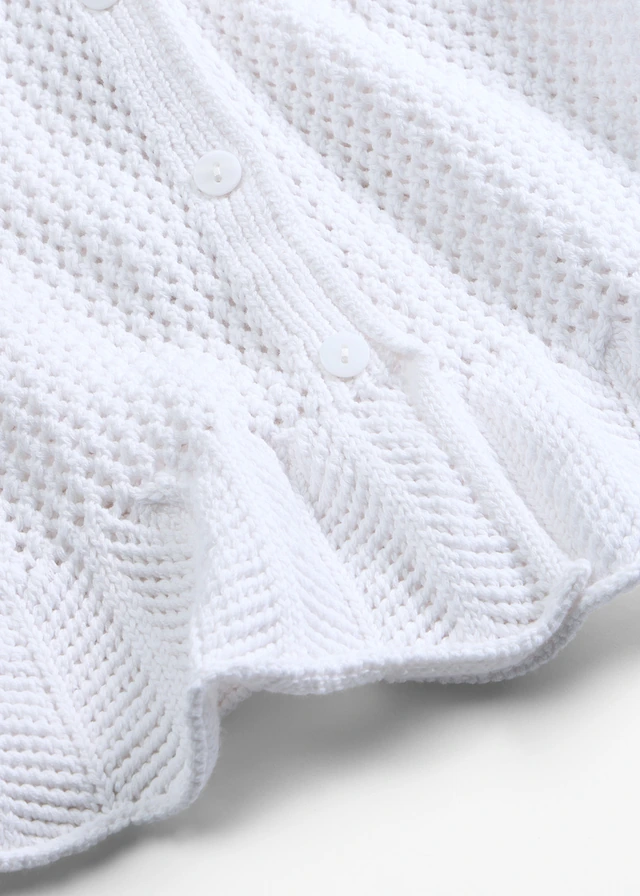 Gilet sans manches en maille, Couleur: blanc