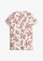 Chemisier manches courtes 100% viscose, Couleur: écru floral