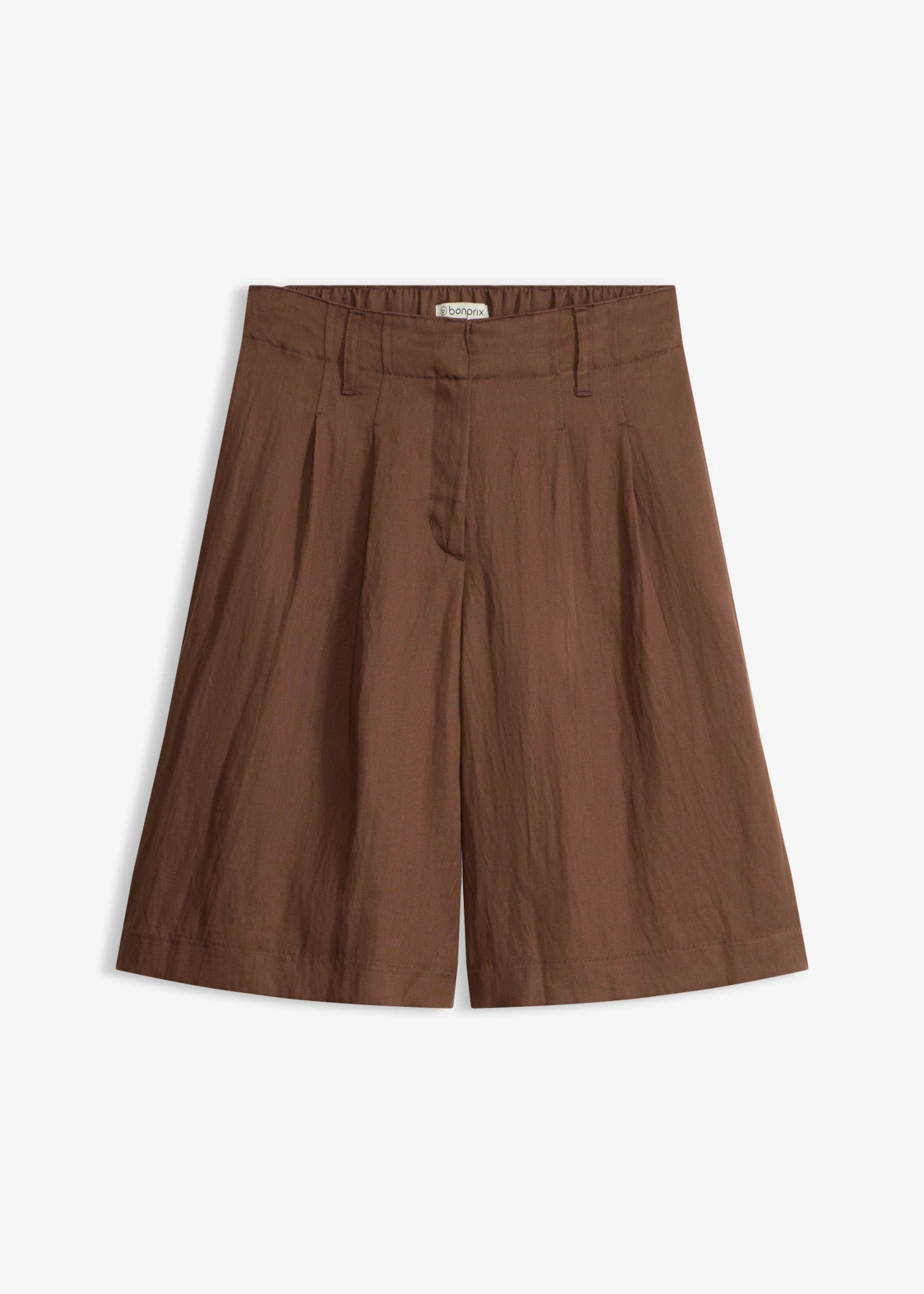 Bermudy z měkké směsi s viskózou • hnědá • bonprix obchod