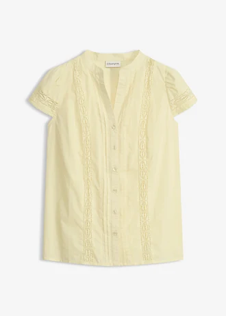 Chemisier 100% coton • jaune clair • Boutique bonprix