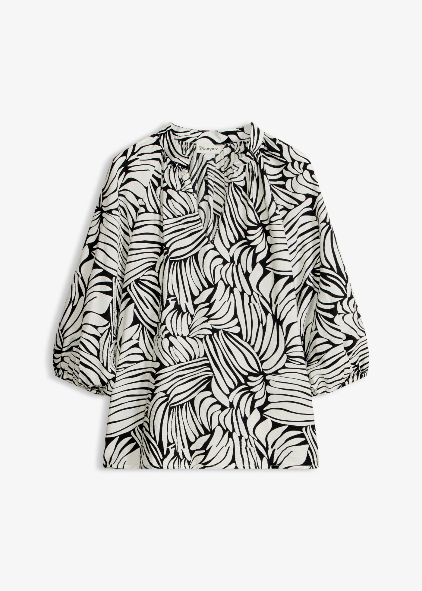 Tunique-blouse • noir/écru imprimé • Boutique bonprix