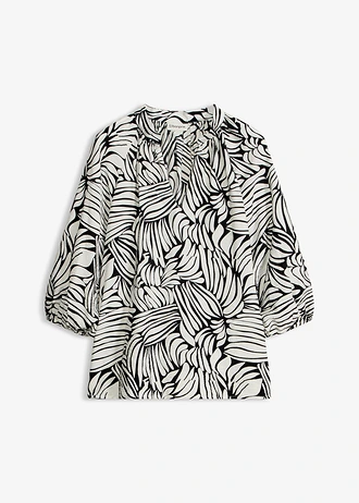 Tuniekblouse • zwart-wolwit gedessineerd • bonprix online shop