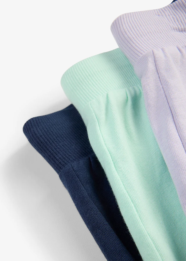 Lot de 3 shorts en jersey 100% coton • violet nacré + bleu foncé + menthe clair • product-page.page-title-suffix