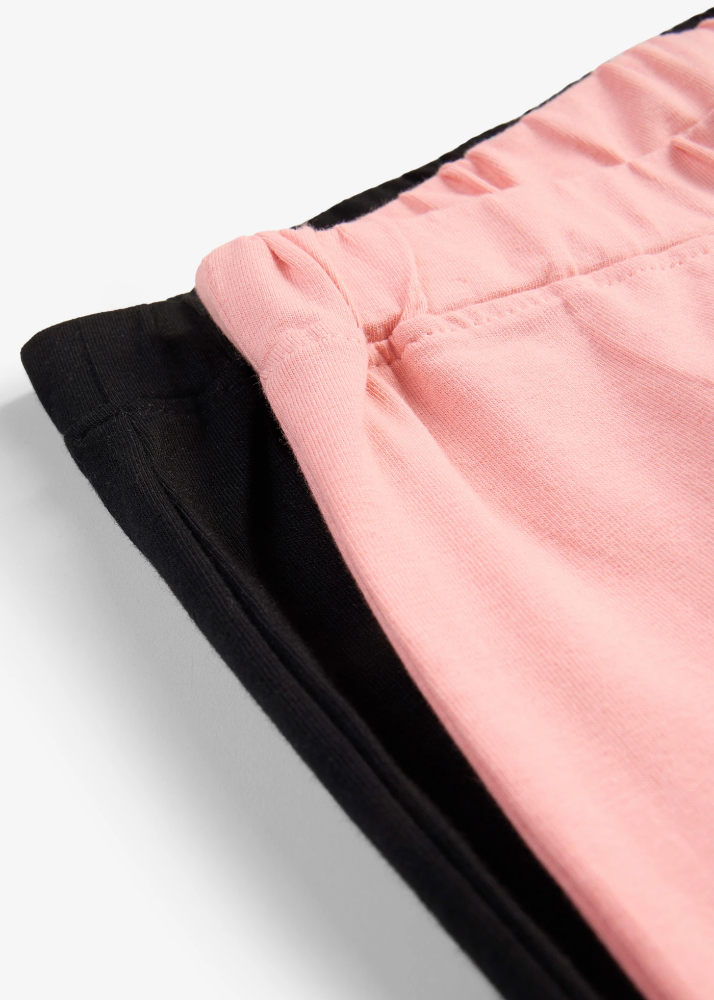 Spodenki kolarki z bawełny organicznej (2 pary) • czarny+kremowy jasnoróżowy • sklep bonprix