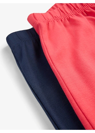 Kolarki z elastycznej mieszanki bawełny organicznej (2 szt.) • rajski różowy+ciemnoniebieski • sklep bonprix