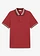 Polo en maille piquée 100% coton, Couleur: rouge désert/café/écru