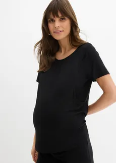 Kismama szett, póló, rövidnadrág, legging (3-részes szett) • fekete • bonprix áruház