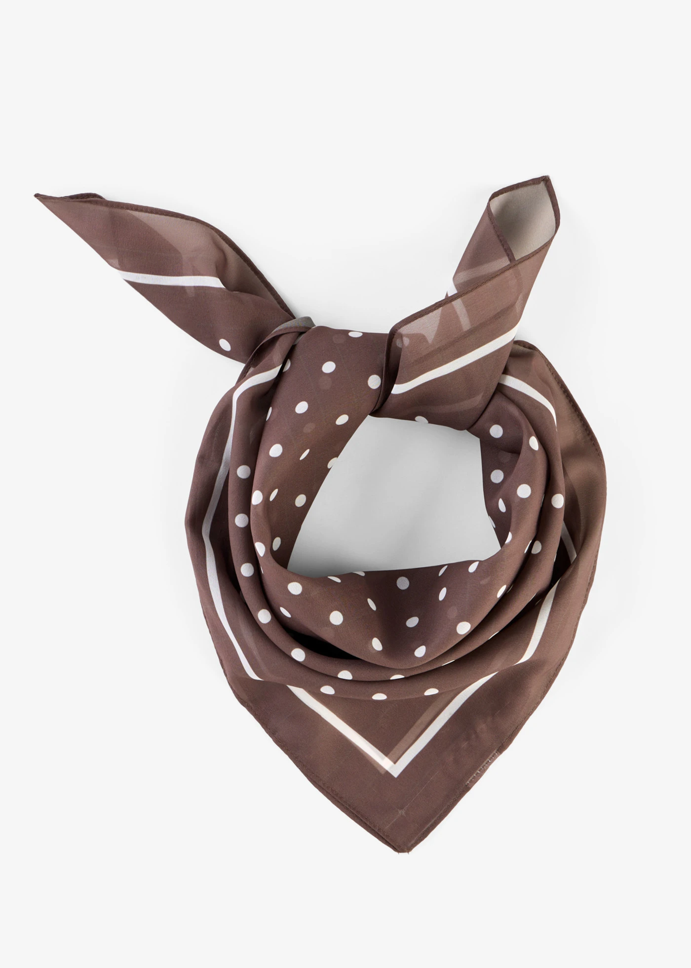 Foulard à pois • marron pois crème • Boutique bonprix