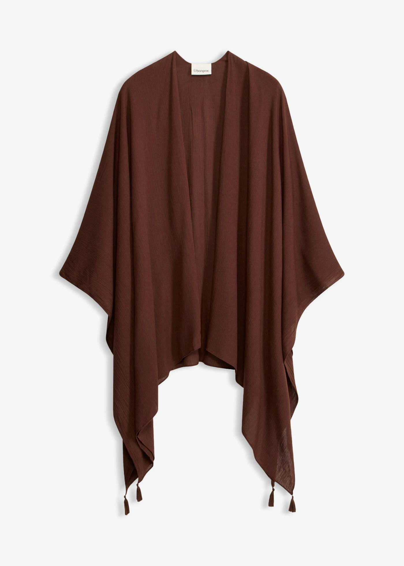 Zomerponcho van viscose • bruin • bonprix online shop