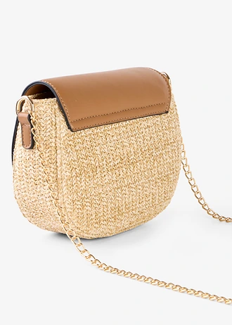 Schoudertas in rieten look • naturel/lichtbruin • bonprix online shop