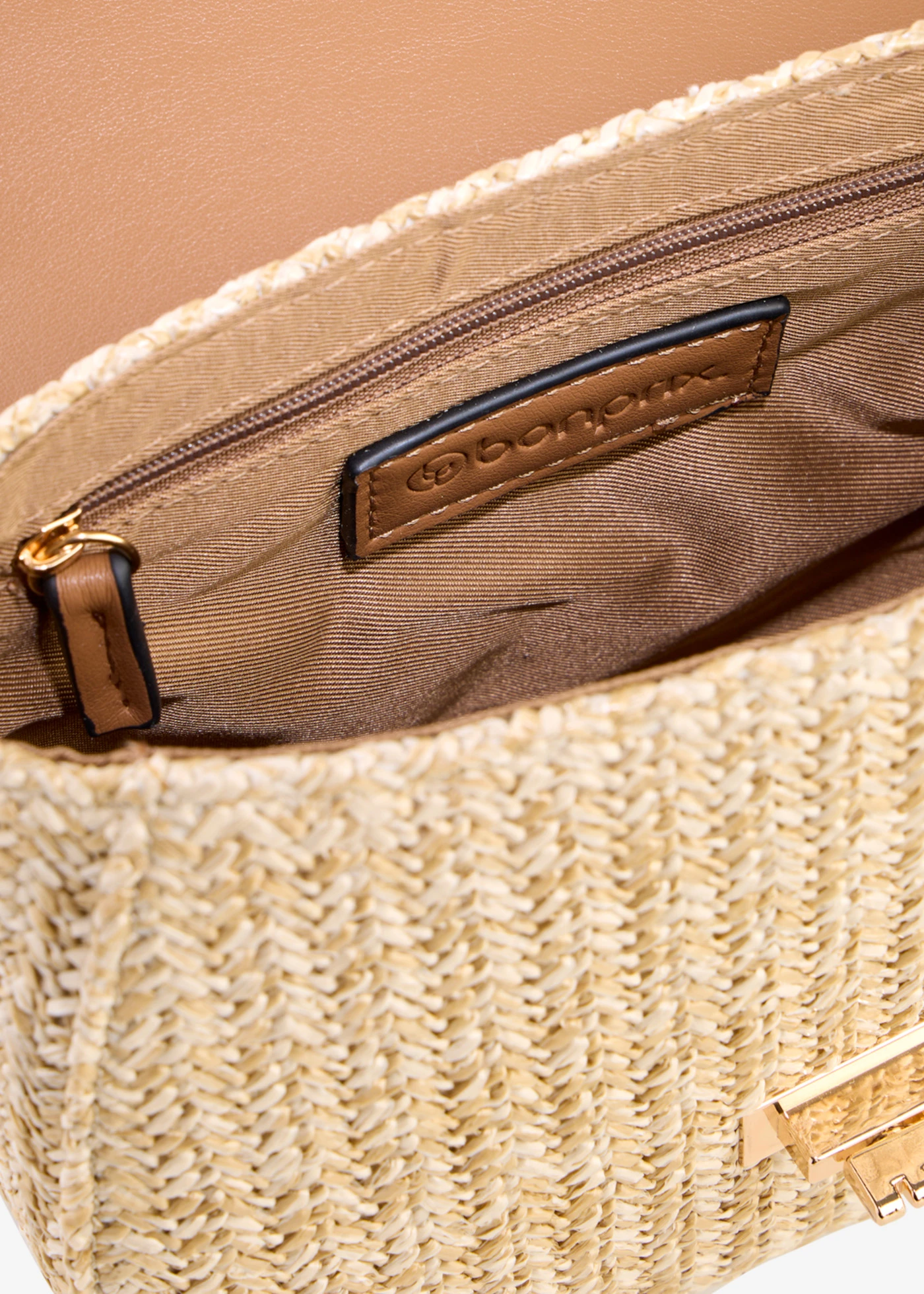 Schoudertas in rieten look • naturel/lichtbruin • bonprix online shop