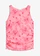 Top din jerse din mesh moale, culoare: roz pal floral