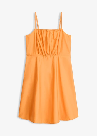 Rochie mini din bumbac organic 100% • oranj fluorescent • magazin bonprix