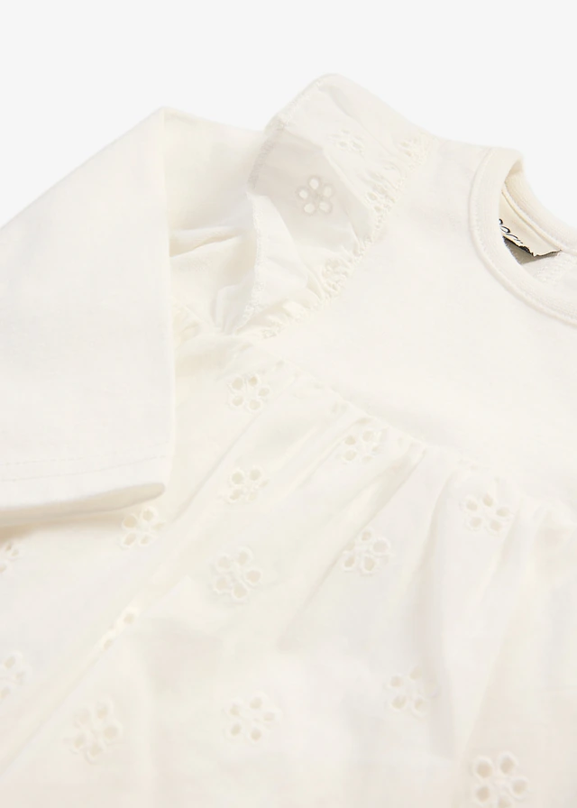 Robe body à dentelle, Couleur: écru