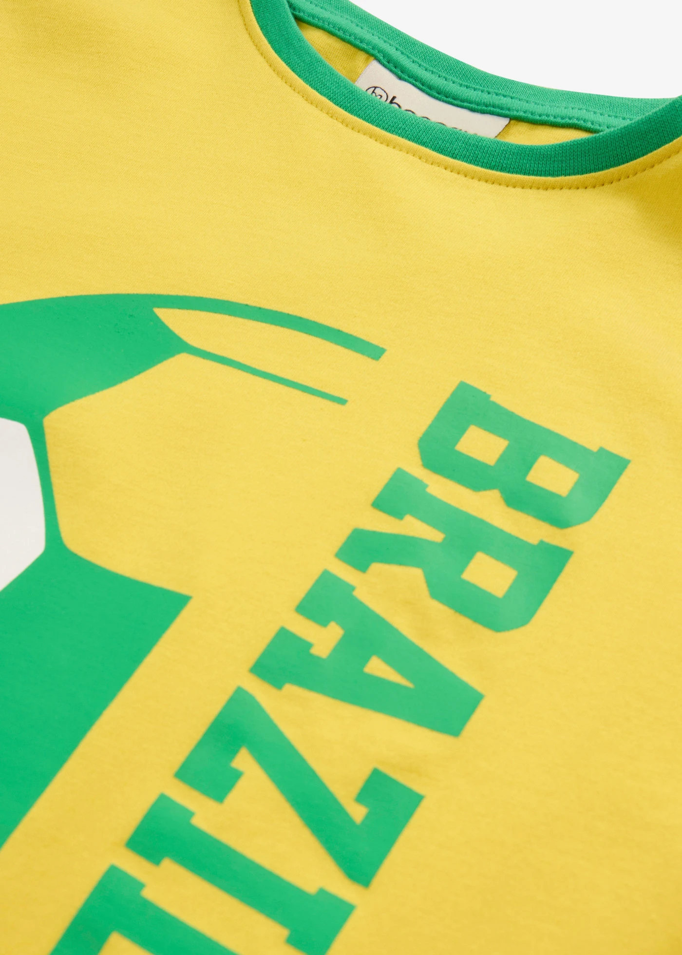 Tricou Brazilia din bumbac organic 100% • galben-canar cu imprimeu • magazin bonprix