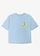 T-shirt oversize z czystej bawełny organicznej, kolor: jasnoniebieski