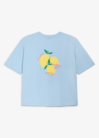 T-shirt oversize z czystej bawełny organicznej • jasnoniebieski • sklep bonprix