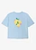 Oversized shirt van puur biologisch katoen, Kleur: lichtblauw met print