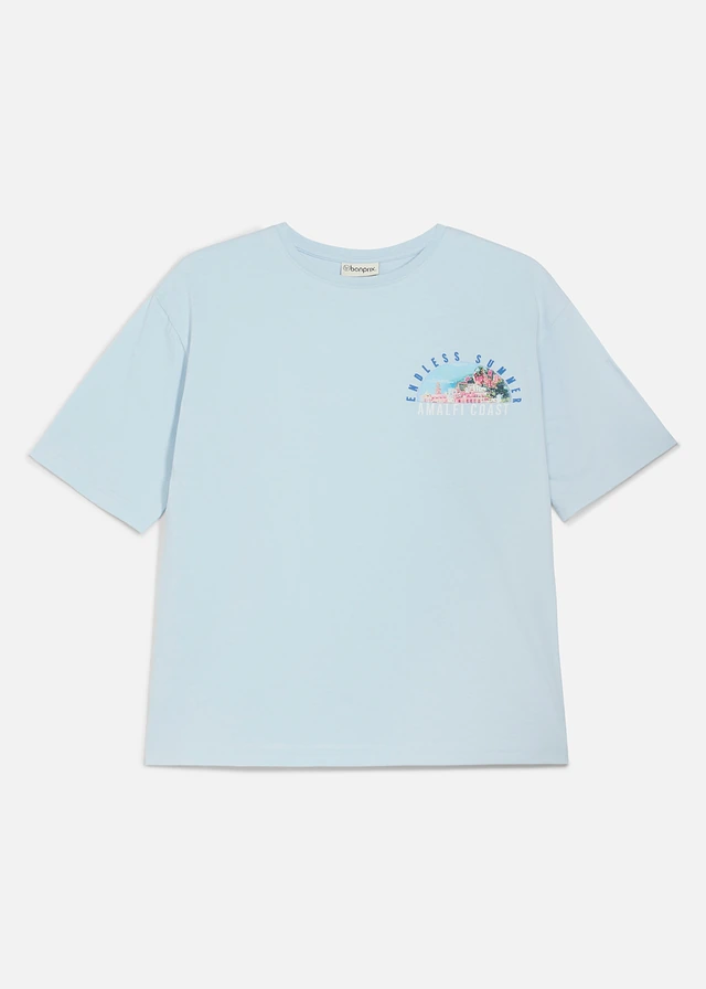 Tricou Loose Fit din bumbac organic 100% cu imprimeu mare pe spate