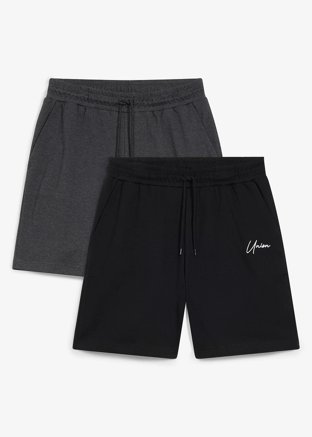 Lot de 2 shorts en jersey épais