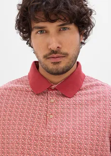 Polo en jersey 100% coton • rouge désert graphique • Boutique bonprix
