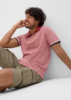 Polo en jersey 100% coton • rouge désert graphique • Boutique bonprix