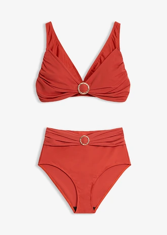 Bikiny bustier (2-dielne), farba: papriková