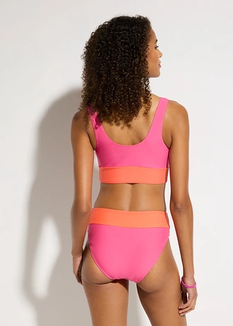 Zabudowane bikini bustier (2 części) • różowy • sklep bonprix