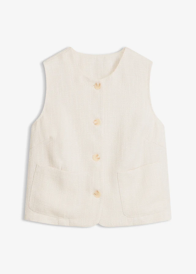 Gilet sans manches à col rond