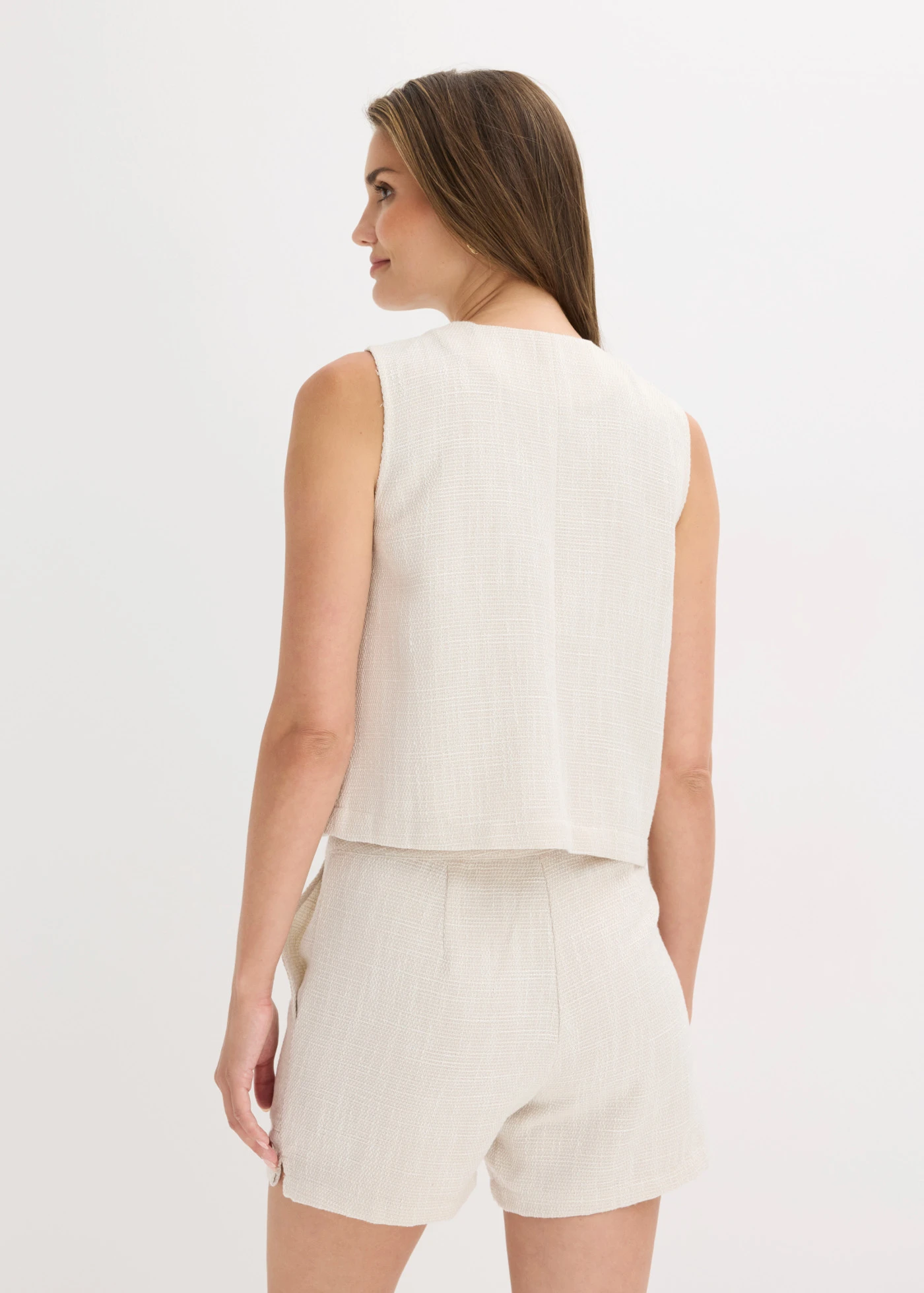 Mellény kerek nyakkivágással • világos homok • bonprix áruház