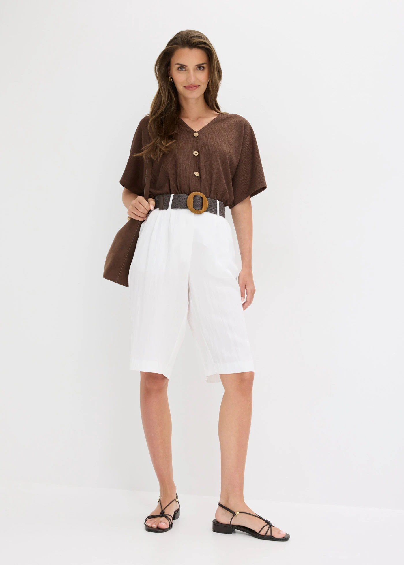Bermuda en matière douce • blanc • Boutique bonprix