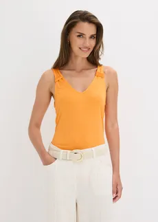 Top en jersey 100% viscose • orange vif • Boutique bonprix