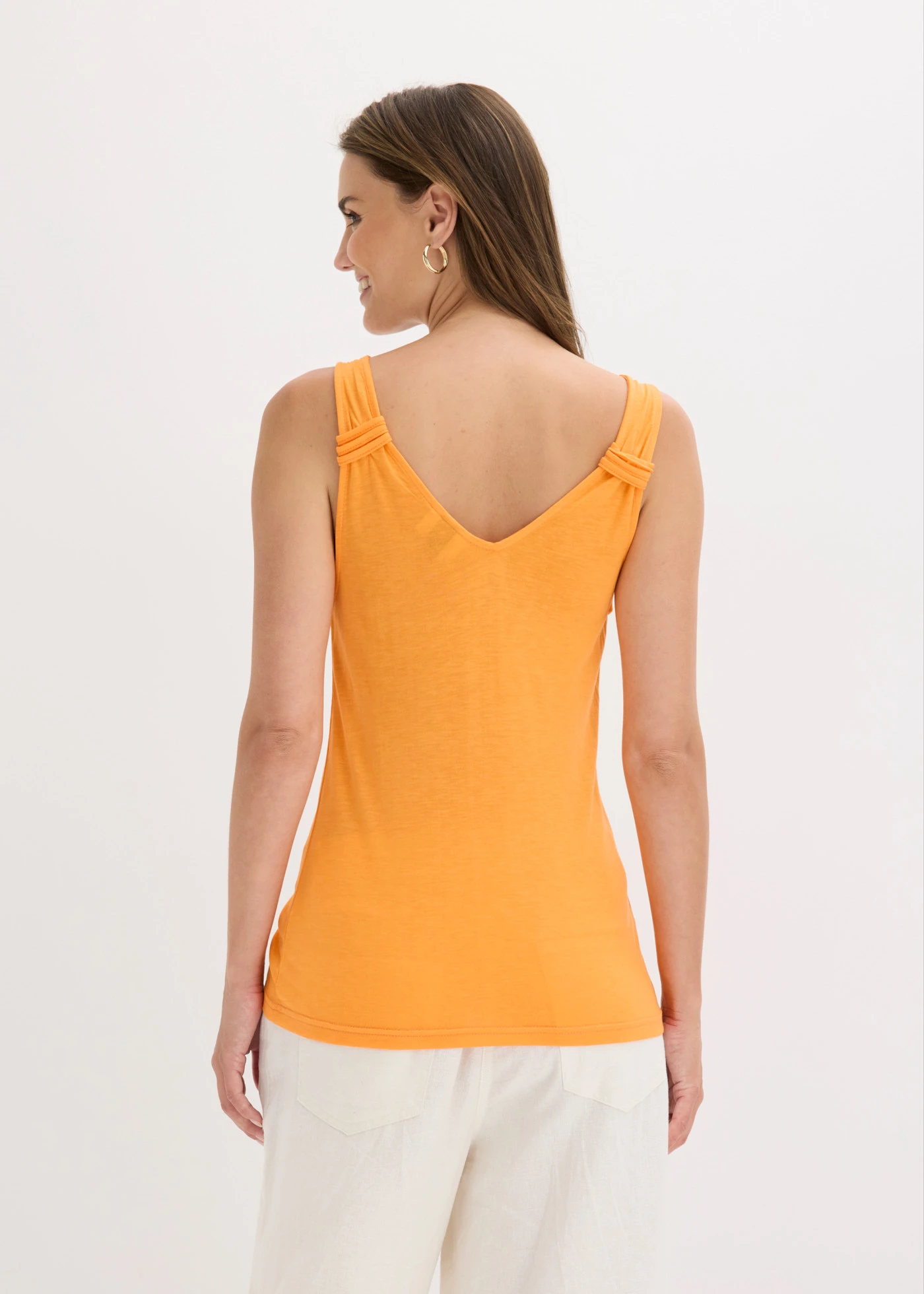 Top en jersey 100% viscose • orange vif • Boutique bonprix