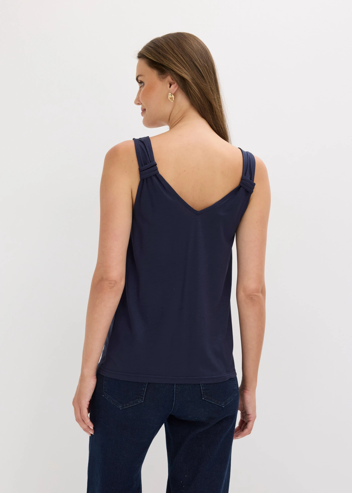 Top en jersey 100% viscose • bleu foncé • Boutique bonprix
