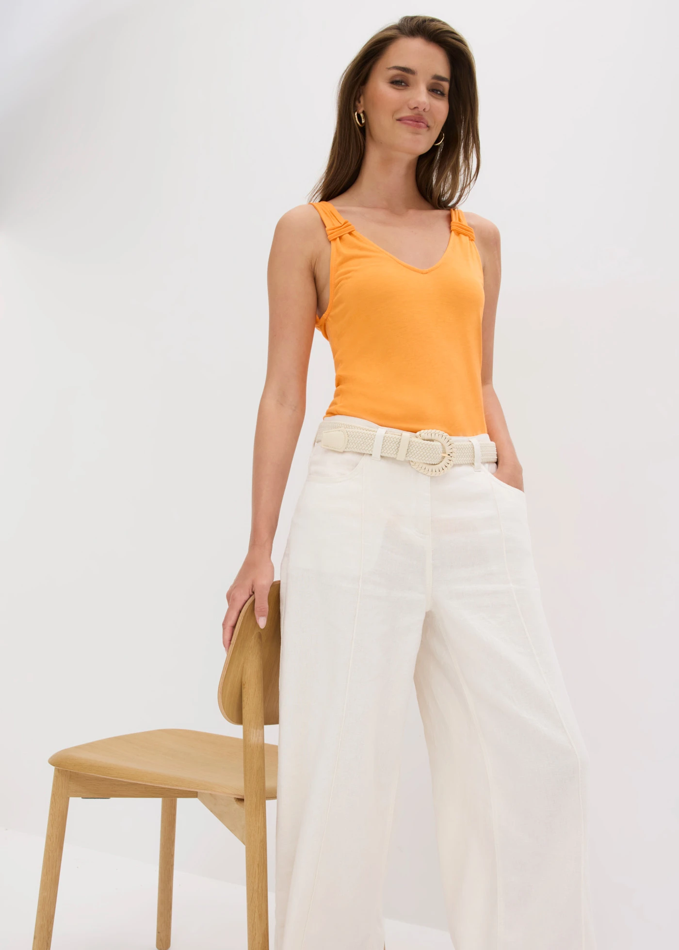 Top en jersey 100% viscose • orange vif • Boutique bonprix
