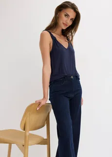 Top en jersey 100% viscose • bleu foncé • Boutique bonprix