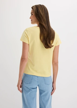 Shirt van katoen, Kleur: pastelgeel