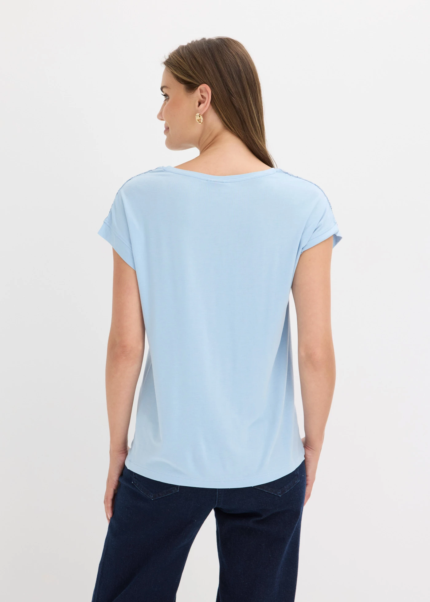 Shirt van een zachte viscosemix • lichtblauw • bonprix online shop