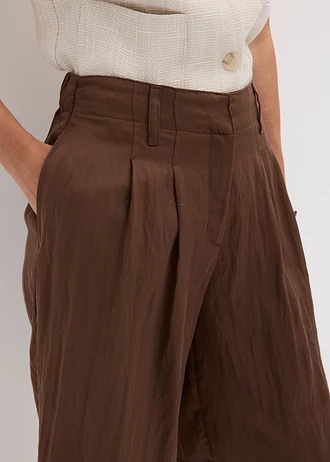 Bermuda van een soepele viscosemix • bruin • bonprix online shop