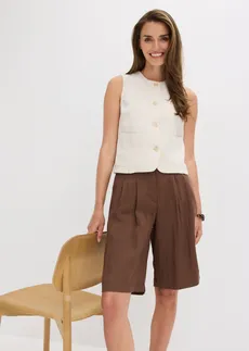 Bermuda doux en viscose mélangée • marron • Boutique bonprix