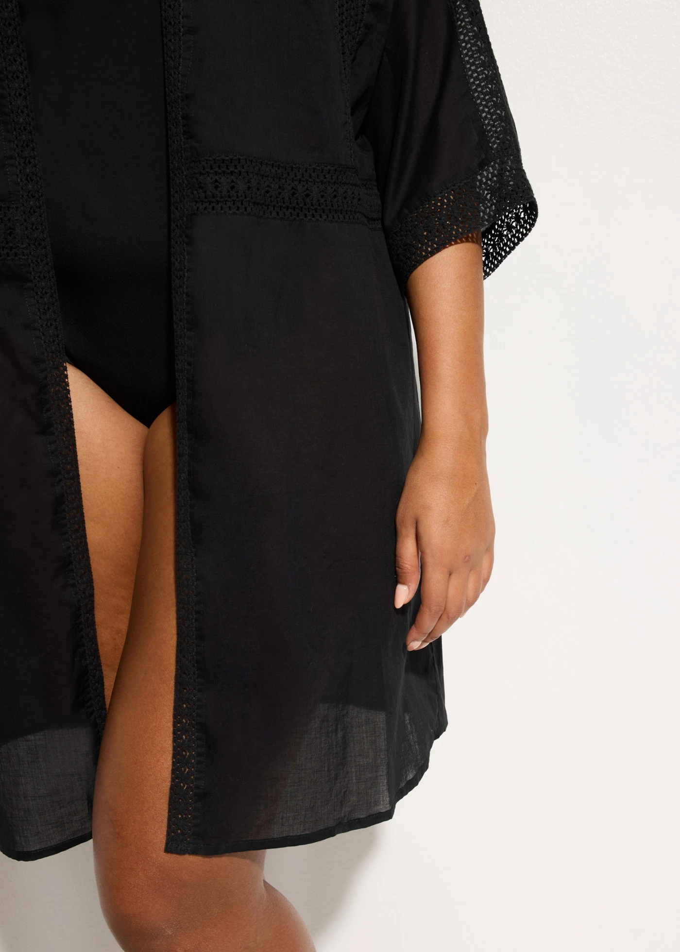 Strand kimono tuniek • zwart plus size • bonprix online shop