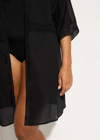 Strand kimono tuniek • zwart plus size • bonprix online shop