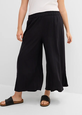 Pantalon palazzo, Couleur: noir