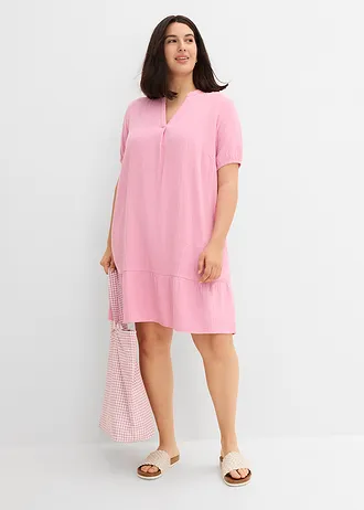 Mini jurk van mousseline, Kleur: roze