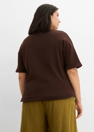 T-shirt van puur biologisch katoen, Kleur: donkerbruin